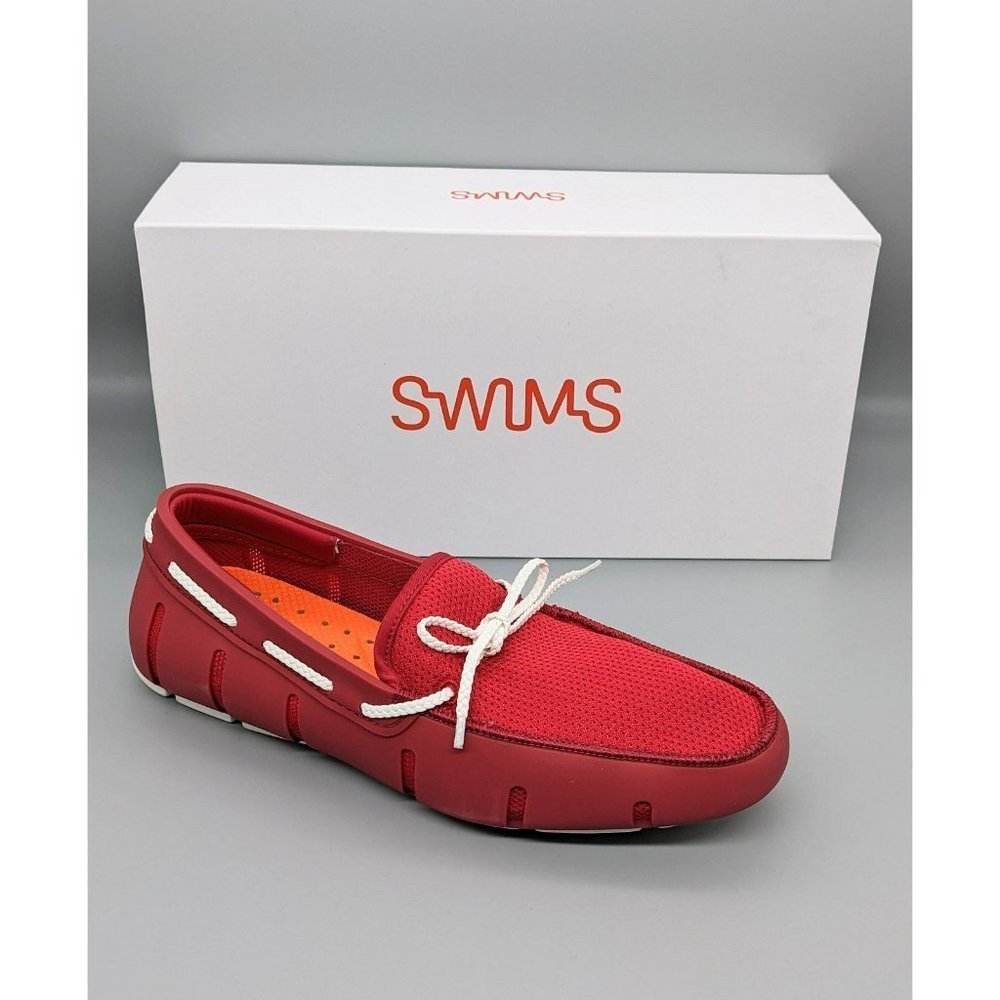 SWIMS Men's Braided Lace Loafer Red Size 12 NWT